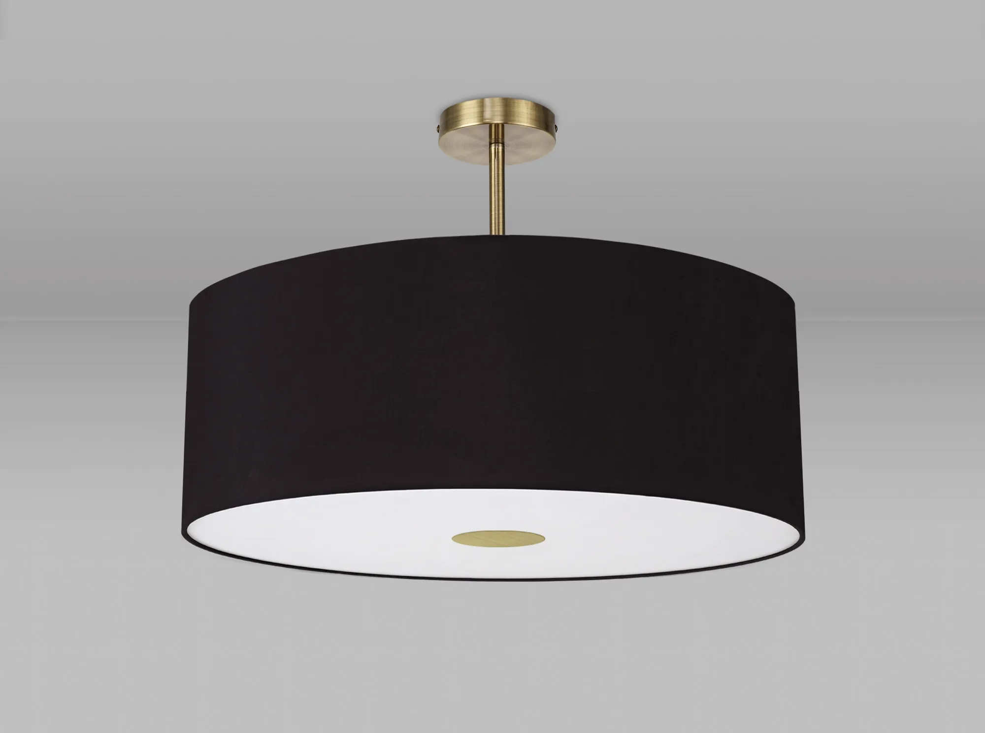 Baymont AB BL/GR Ceiling Lights Deco Semi Flush Fittings